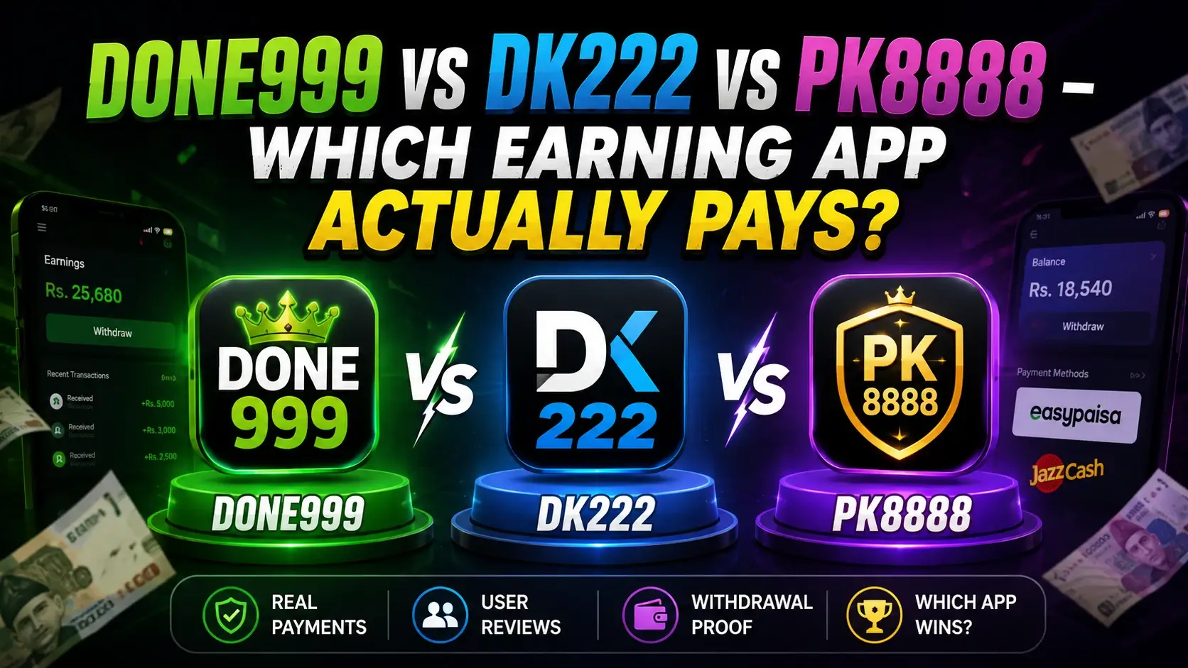 DONE999 vs DK222 vs PK8888