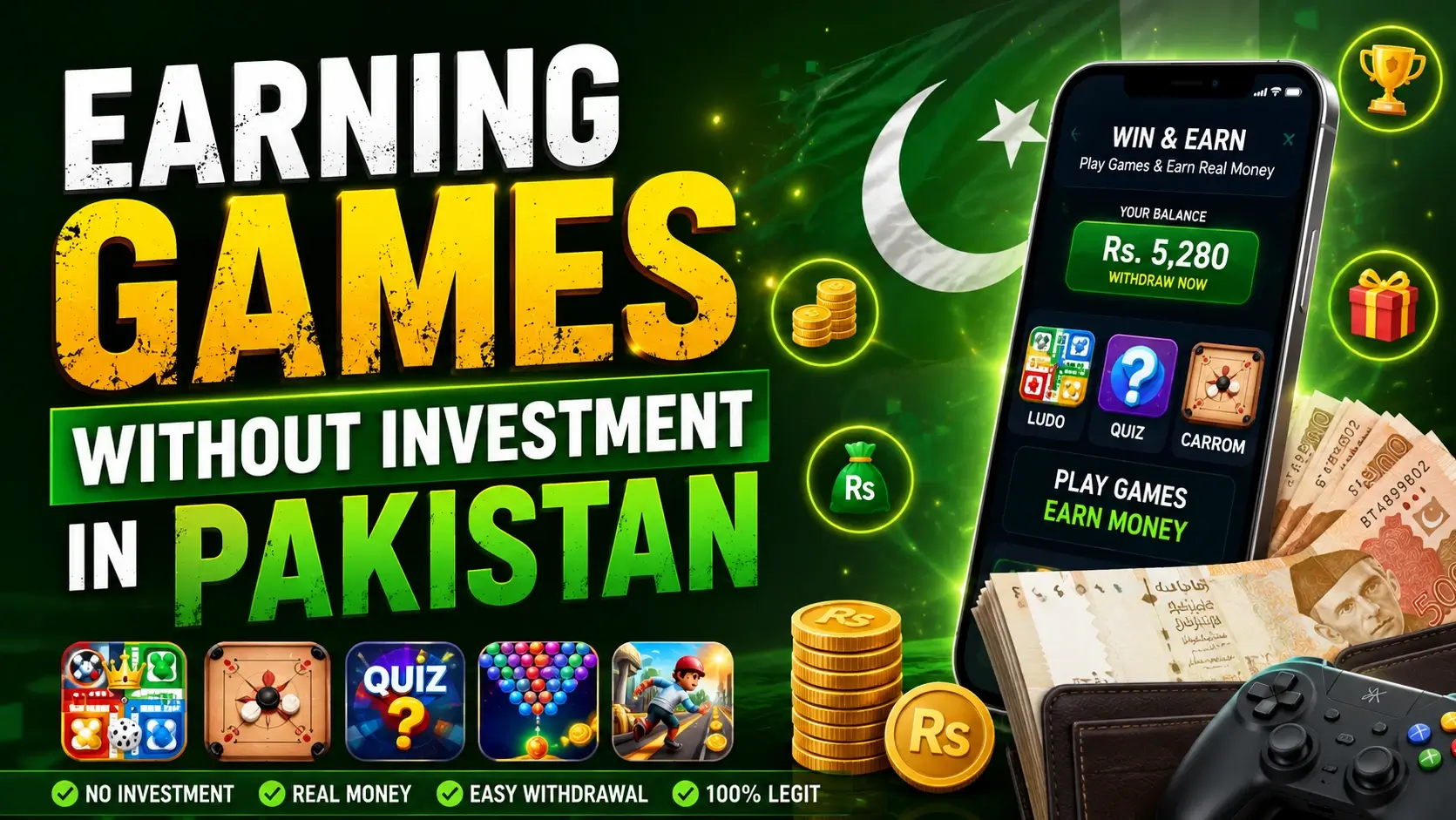 Earning Games Without Investment