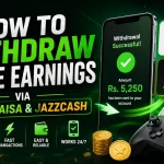 Withdraw Game Earnings via Easypaisa & JazzCash